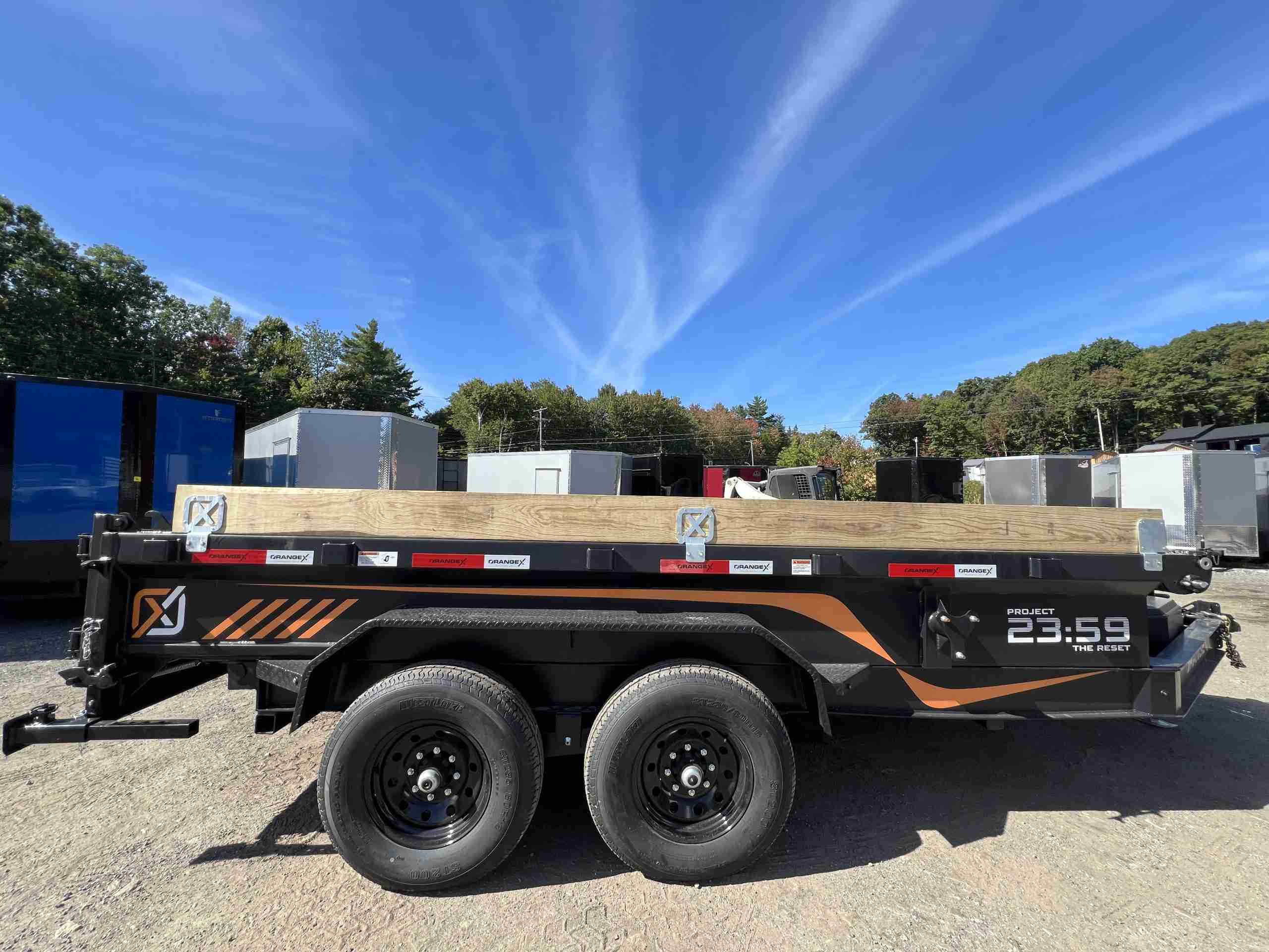 2027 Rawmaxx 7x14 14K Dump Trailer (ORANGE X) - Image 3
