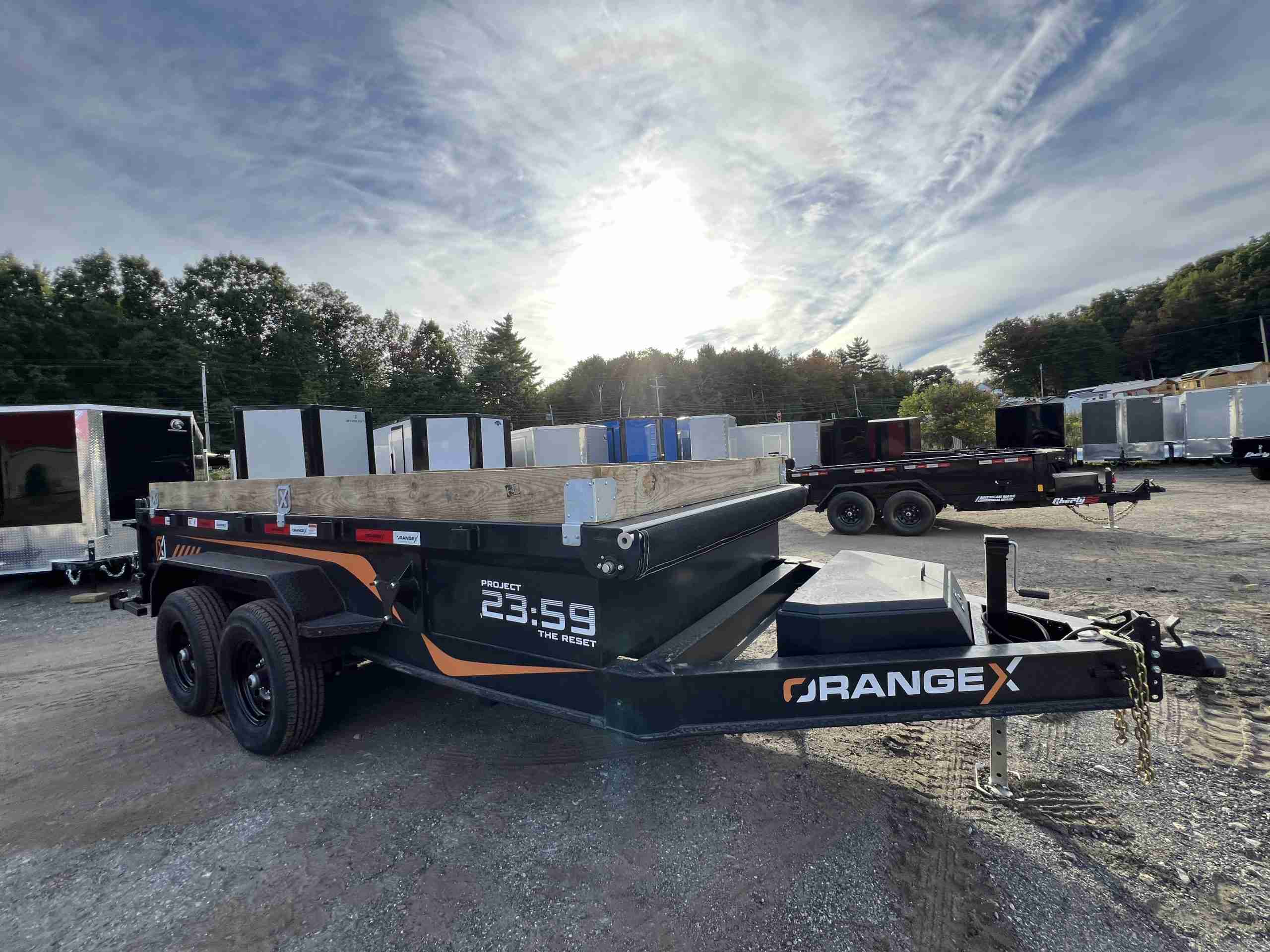 2027 Rawmaxx 7x14 14K Dump Trailer (ORANGE X) - Image 2