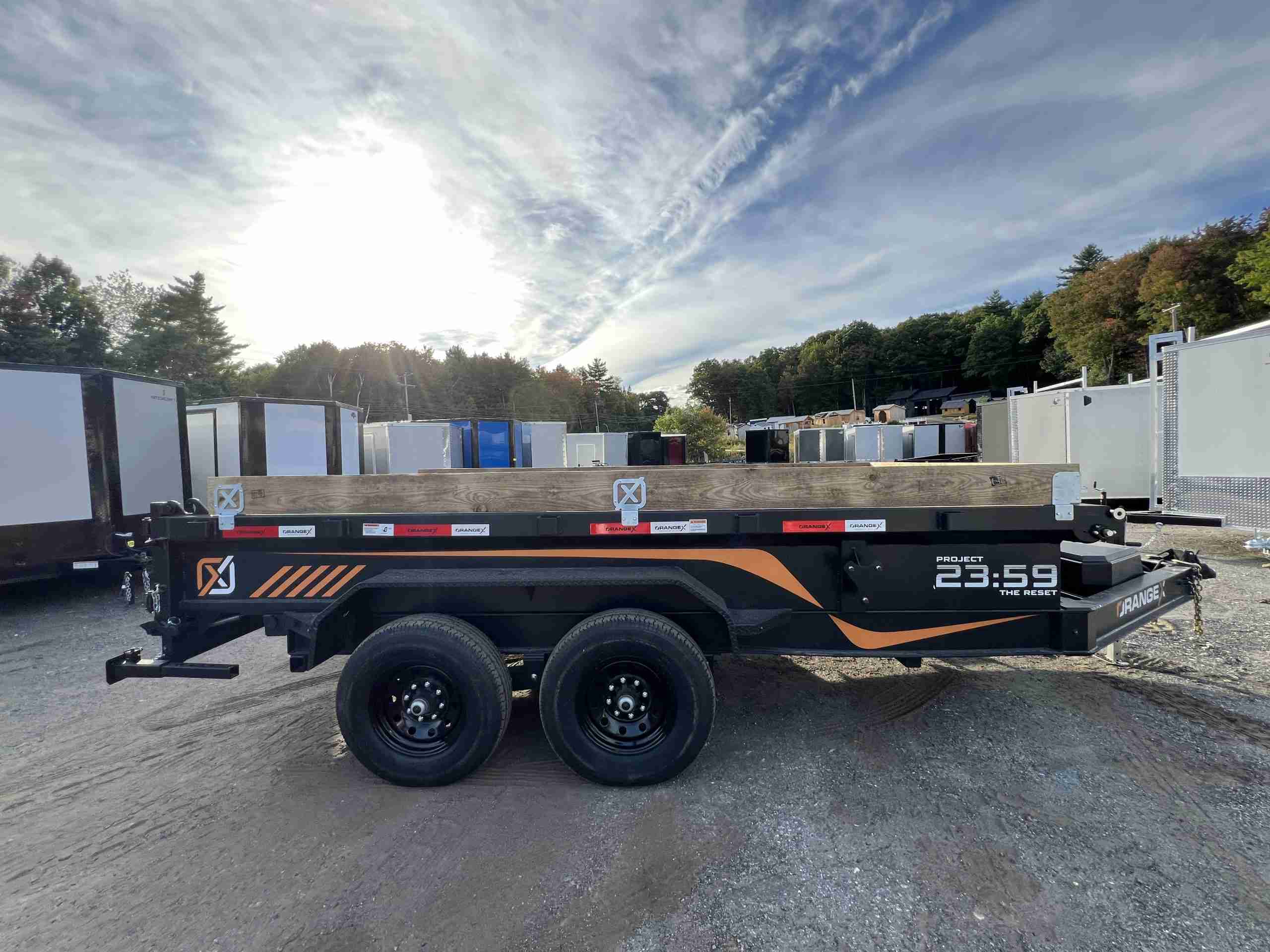 2027 Rawmaxx 7x14 14K Dump Trailer (ORANGE X) - Image 3
