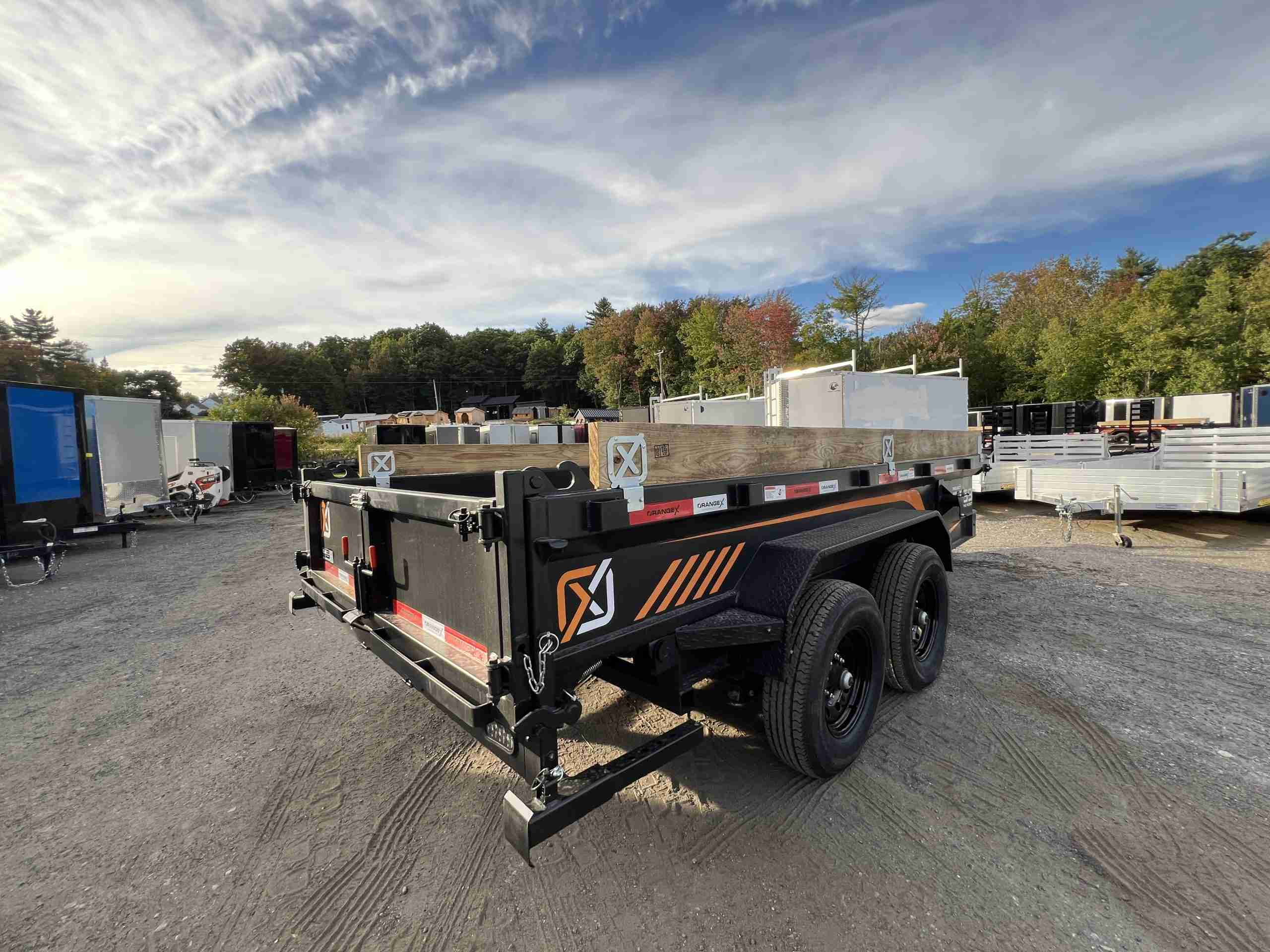 2027 Rawmaxx 7x14 14K Dump Trailer (ORANGE X) - Image 4